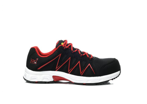 12141 Buty robocze marki JORI model SPEEDY black-red Low ESD S1P