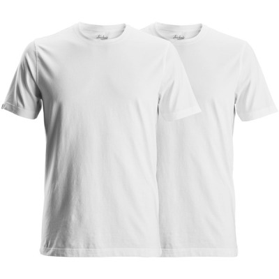 2529 T-shirt elastyczny - zestaw 2 szt. Snickers k.biały