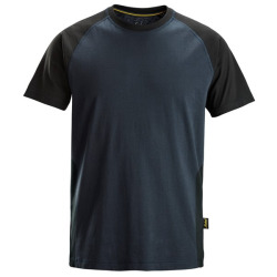 2550 T-shirt dwukolorowy Snickers w kolorze Navy