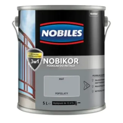 Nobikor 5L POPIELATY farba antykorozyjna podkładowa