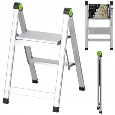Drabina składana MINI SLIM 2-stopniowa bez uchwytu STALCO PERFECT