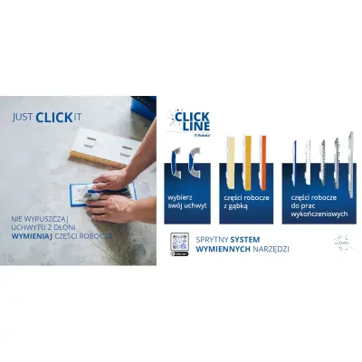 Płytka z gumą do spoinowania CLICK LINE Kubala 95x240 mm