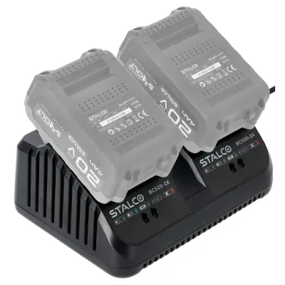 Podwójna Ładowarka 4A 105W BCS20-2X 20V S-Volt Stalco