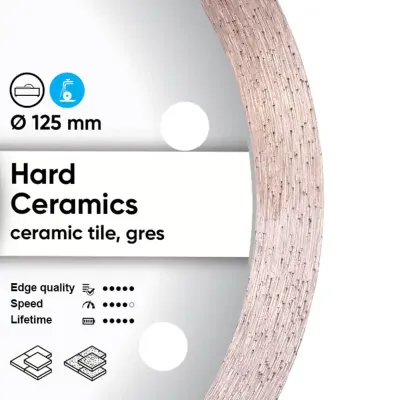 Tarcza diamentowa 1A1R 125x1,4x10x22,23 Hard ceramics