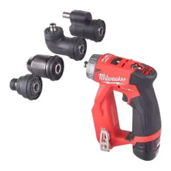 Wiertarko-wkrętarka z wymiennymi uchwytami 12 V, Milwaukee, M12 FDDXKIT-202X
