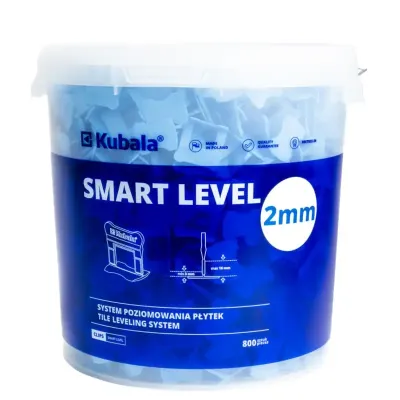 SMART LEVEL Klipsy 2.0mm 800 szt. + wiadro 20 l gratis