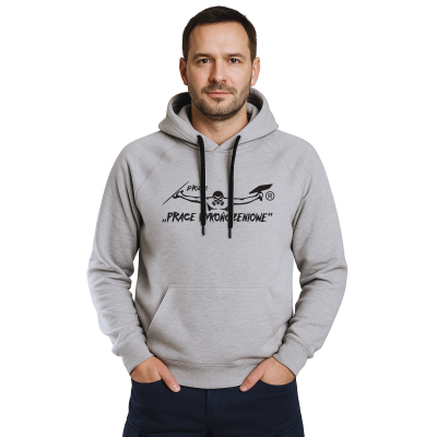Bluza Snickers z haftem logo Grupy Prace Wykończeniowe kolor szary (duże pierś)