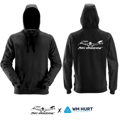 Bluza Snickers z haftem logo Grupy Prace Wykończeniowe kolor czarny (logo plecy)