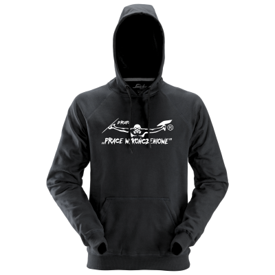 Bluza Snickers z haftem logo Grupy Prace Wykończeniowe kolor czarny (duże pierś + plecy)
