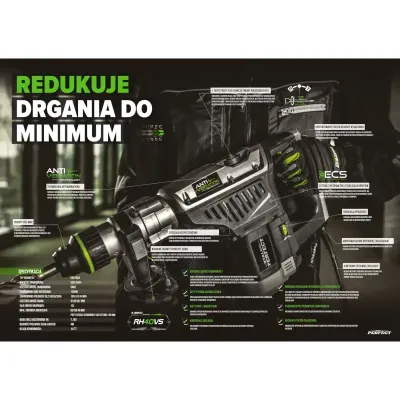 Młotowiertarka 1350W SDS MAX RH40VS Stalco Perfect