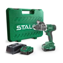 Wiertarko-wkrętarka udarowa 20V 2x4,0Ah Stalco IDS20-75BL S-97314