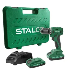 Wiertarko-wkrętarka DS20-55BL Aku. 2x 2Ah Stalco S-97310