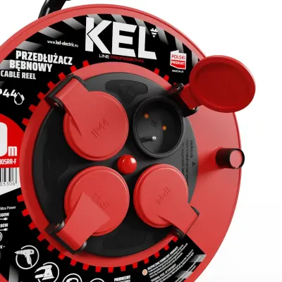 Przedłużacz bębnowy warsztatowy PROFESSIONAL LINE 4x2p IP44; 16A; H05RR-F; 3x2,5; 30m; Plastrol
