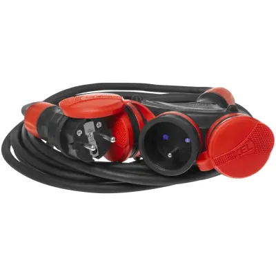 Przedłużacz budowlany X3 przewód w oponie gumowej PS-X3/54/20M/3X2,5/H05RR-F Plastrol