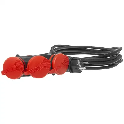 Przedłużacz warsztatowy gumowy, jednogniazdowy PS-X3/54/10M/3X2,5/H05RR-F Plastrol