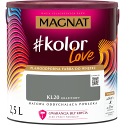 Plamoodporna farba MAGNAT kolorlove odcień KL20 grafitowy 2,5l