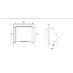 AW Osłona wywiewna kanału okrągłego (fi125) (KO125-30)