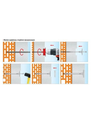 Kołek do styropianu 10x140 LTX trzp. PLASTIK KLIMAS WKRĘT-MET