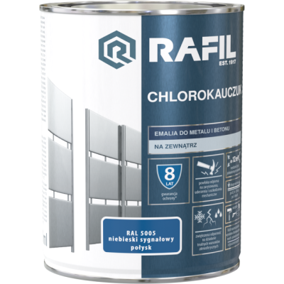 Emalia chlorokauczukowa - niebieski sygnałowy połysk 0,9l