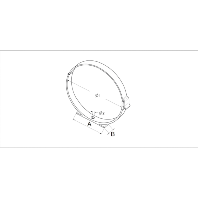 AW Uchwyt kanału okrągłego (fi 125) (KO125-28)