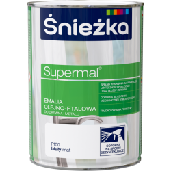 Supermal Emalia Olejno-Ftalowa BIAŁY MAT 0,8L
