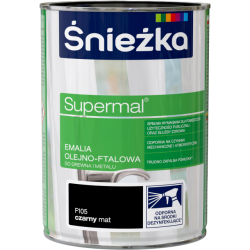 Supermal Emalia Olejno-Ftalowa - czarny mat 0,8l