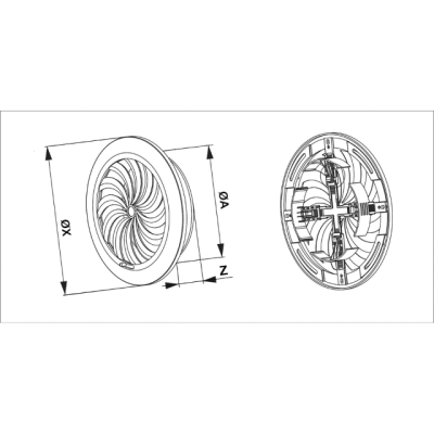 AW Osłona wentylacji fi100 TOŻS. biały T95