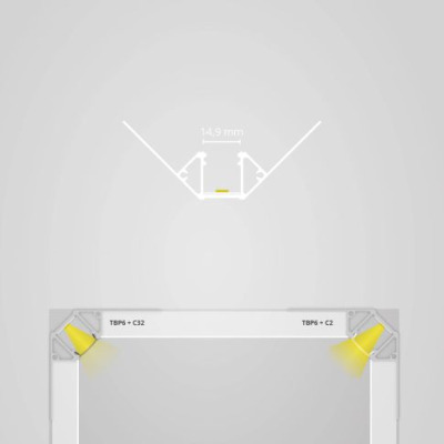 Profil narożny TBP6 LED do suchej zabudowy 2m.