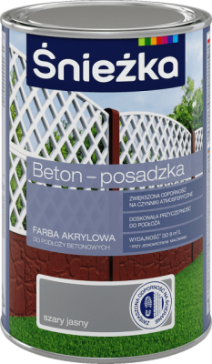 Śnieżka Beton Posadzka - Farba akrylowa do podłoży betonowych 1L (szary jasny)