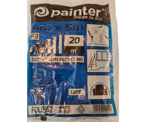 Folia malarska mocna (szara) 4x5m