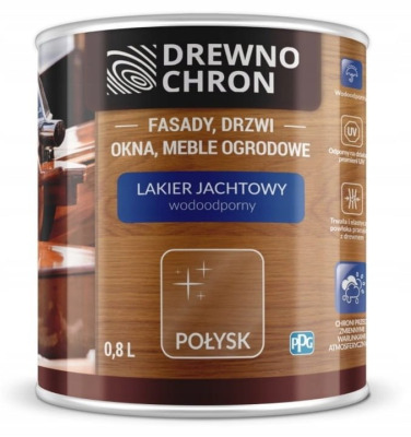 Lakier jachtowy drewnochron bezbarwny połysk 0.8l