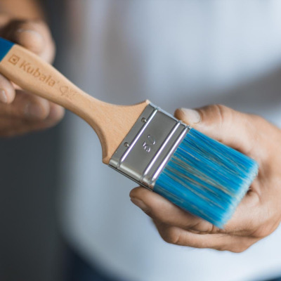 Pędzel płaski wodorozcienczalne, uchwyt bukowy lakierowany 70 mm (4525) KUBALA