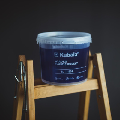 Wiadro przeźroczyste z pokrywą i podziałką z tworzywa 5l (1534) KUBALA