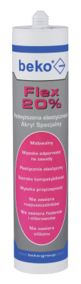 BEKO Akryl Flex 20% Podwyższona elastyczność 310ml Biały