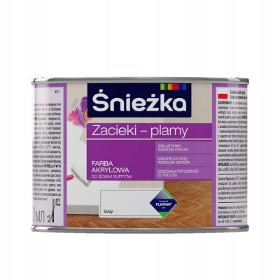 Śnieżka Zacieki-plamy - Farba akrylowa do ścian i sufitów 0,4l