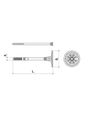 Kołek do styropianu 10x260 LTX trzp. PLASTIK KLIMAS WKRĘT-MET