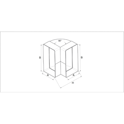 AW Kolano pionowe płaskie (55x110) (KP55-25)