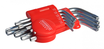 Komplet imbusów typu TORX z otworem ze stali (9szt)