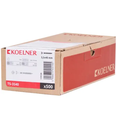 KOELNER WKRĘT DO DREWNA HARTOWANY 3,5X40mm TS-3540 (500szt.)