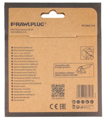 RAWLPLUG TARCZA DIAMENTOWA CIĄGŁA 115X22,23MM RT-DDC-115