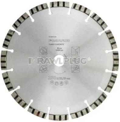 RAWPLUG TARCZA DIAMENTOWA TURBO CONCRETE HEAVY DUTY RT-DDT-230