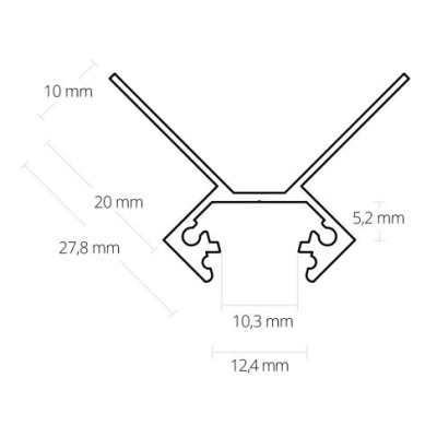 Profil płytkowy FP5 LED do narożnika zewnętrznego 2m.