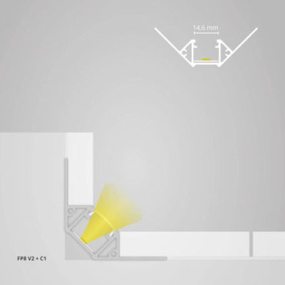 Profil płytkowy FP8 LED narożny 2m.
