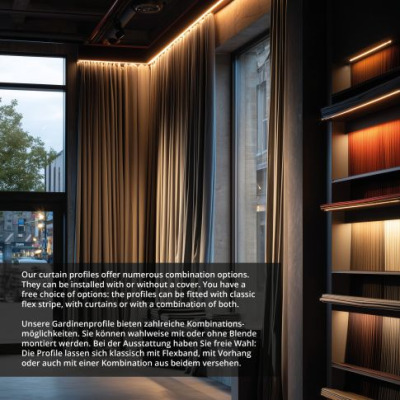 VP1 Profil karniszowy 2m, czarny RAL9005.