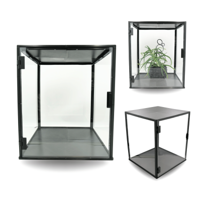 GABLOTA PIONOWA LED 35×35×40 cm — WYSOKA WITRYNA KOLEKCJONERSKA Z OŚWIETLENIEM I OCHRONĄ ANTY-KURZ