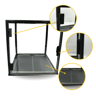 DUŻA GABLOTA ROŚLINNA 30×30×30 cm Z OŚWIETLENIEM GROW-LIGHT I MATĄ GRZEWCZĄ – MINI SZKLARNIA KOLEKCJONERSKA DLA ROŚLIN EGZOTYCZNYCH