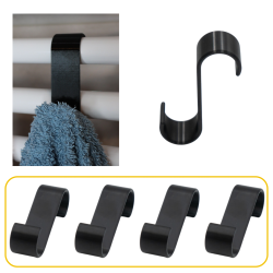 Haczyk bezinwazyjny na grzejnik / kaloryfer 4 sztuki czarne