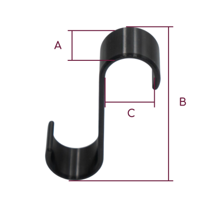 Haczyk bezinwazyjny na grzejnik / kaloryfer 4 sztuki czarne