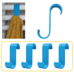 Haczyki bezinwazyjne wieszaki na grzejnik / kaloryfer 4 szt niebieski