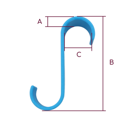 Haczyki bezinwazyjne wieszaki na grzejnik / kaloryfer 4 szt niebieski